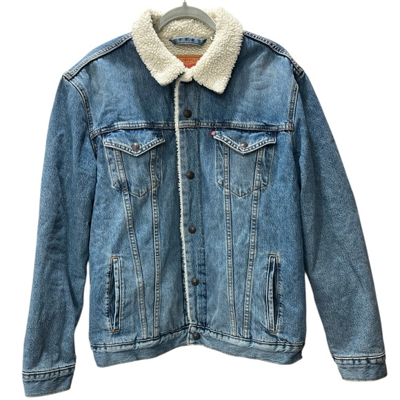 Levi's Other - Levi’s Denim Sherpa snap closure Jacket-XL